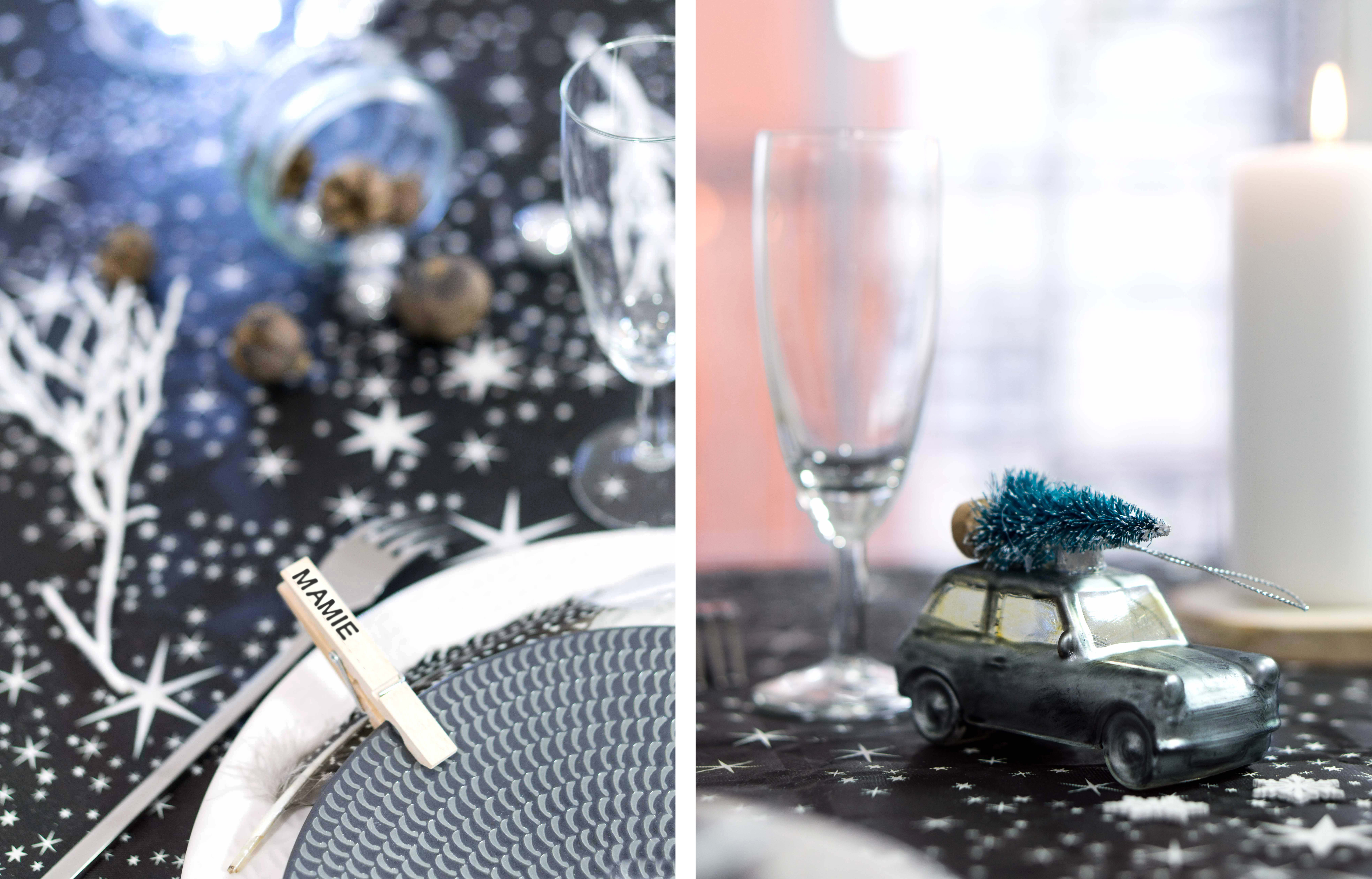 2-table de noel-decoration-noir-argent-etoiles-article-blog-oberthur-lifestyle-papeterie-rennes