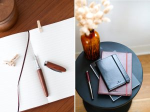 Assortir un stylo en bois avec un carnet de notes Oberthur : une jolie parure pour la Fête des Pères